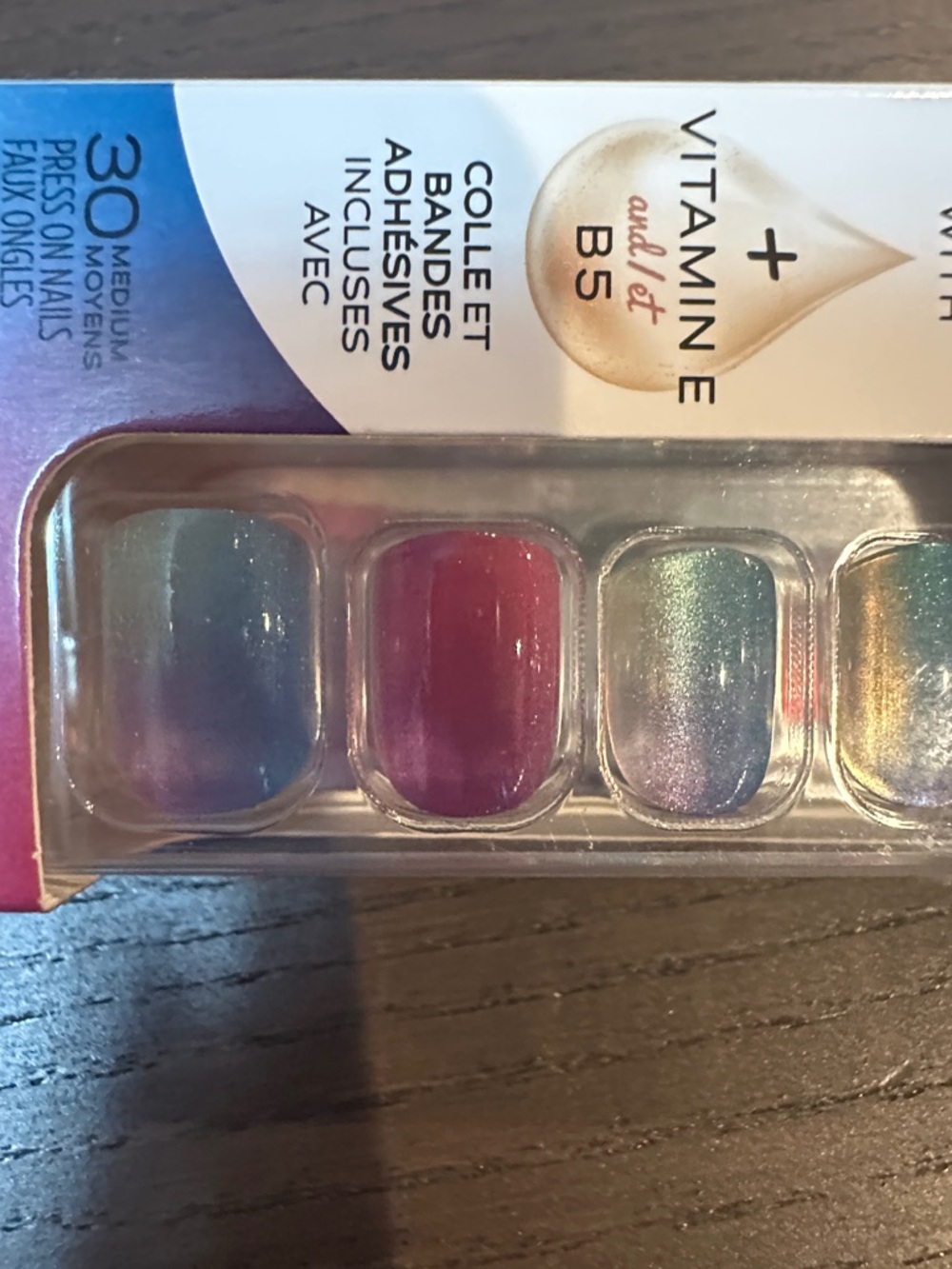 Sally Hansen Perfect Press-On Nails Hues & Clues Medium* 30ct Glue & Tabs New - Picture 4 of 7